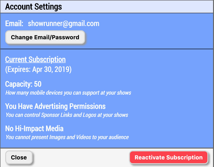 Human Input upgraded account confirmation