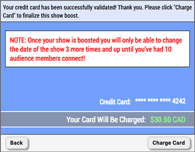 Human Input boost show payment step 2