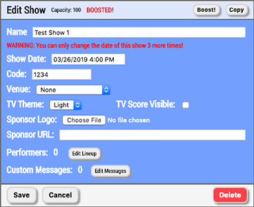 Human Input boost show date changes left