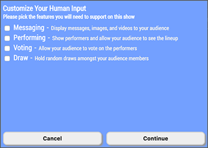 Human Input add show features selection