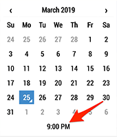 Human Input show date selector