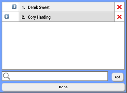Human Input edit lineup with performer order