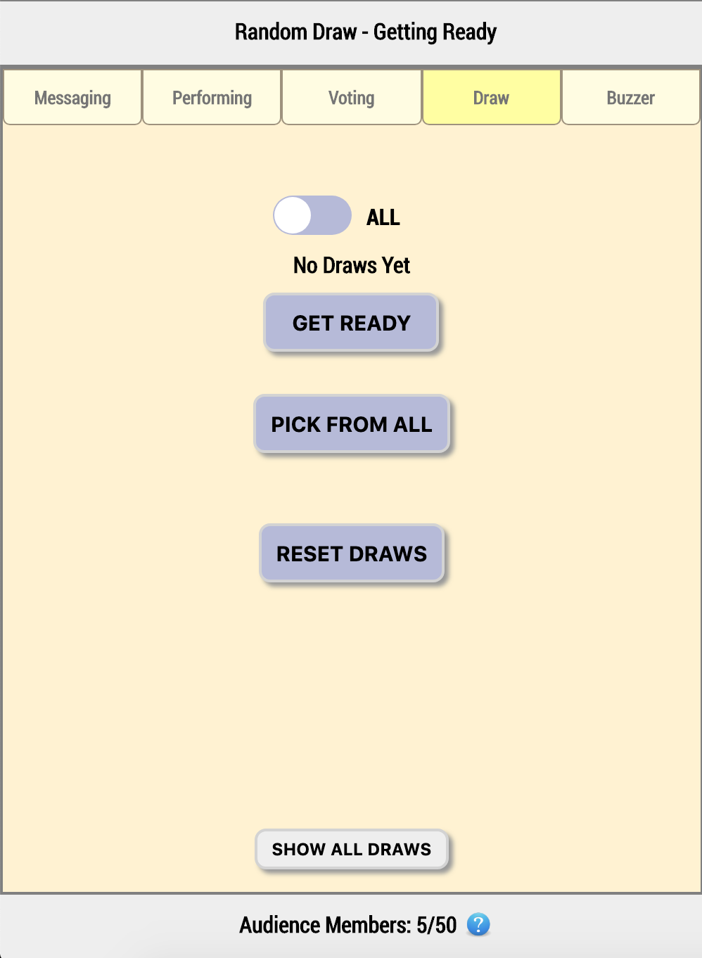 Human Input run show – get ready for draw